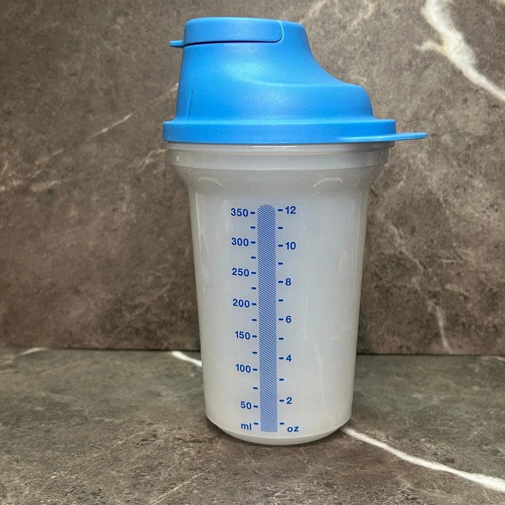 Tupperware Quick Shake Container 15oz 450ml Blue Lid Blender Insert 7737A-3
